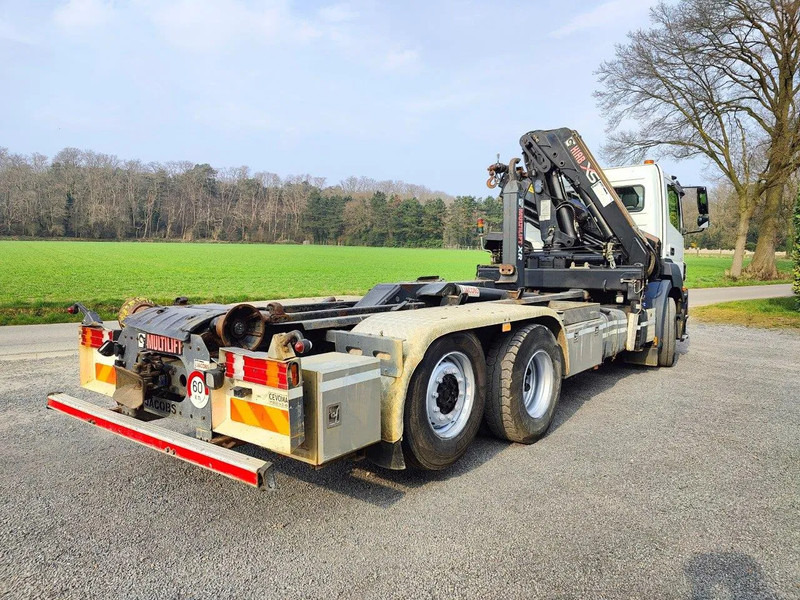 Abrollkipper, Autokran Mercedes-Benz Axor 2536 Euro5 container multilift crane HIAB 220: das Bild 11