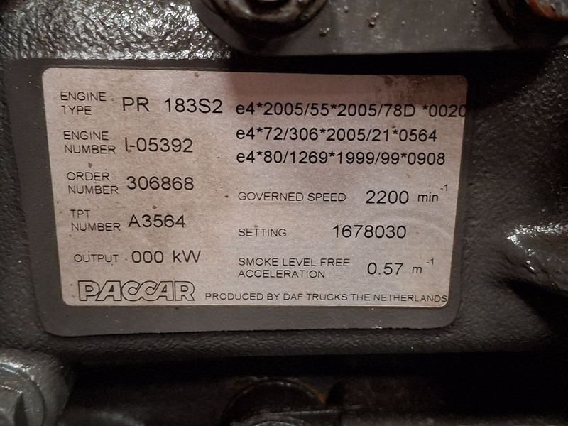 PACCAR PR183S2 - Motor: das Bild 4 PACCAR PR183S2 - Motor: das Bild 4