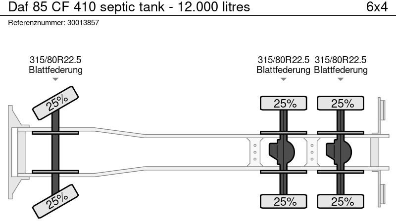Saug-/ Spülfahrzeug DAF 85 CF 410 septic tank - 12.000 litres: das Bild 13