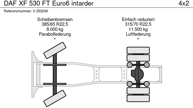 Sattelzugmaschine DAF XF 530 FT Euro6 intarder: das Bild 9