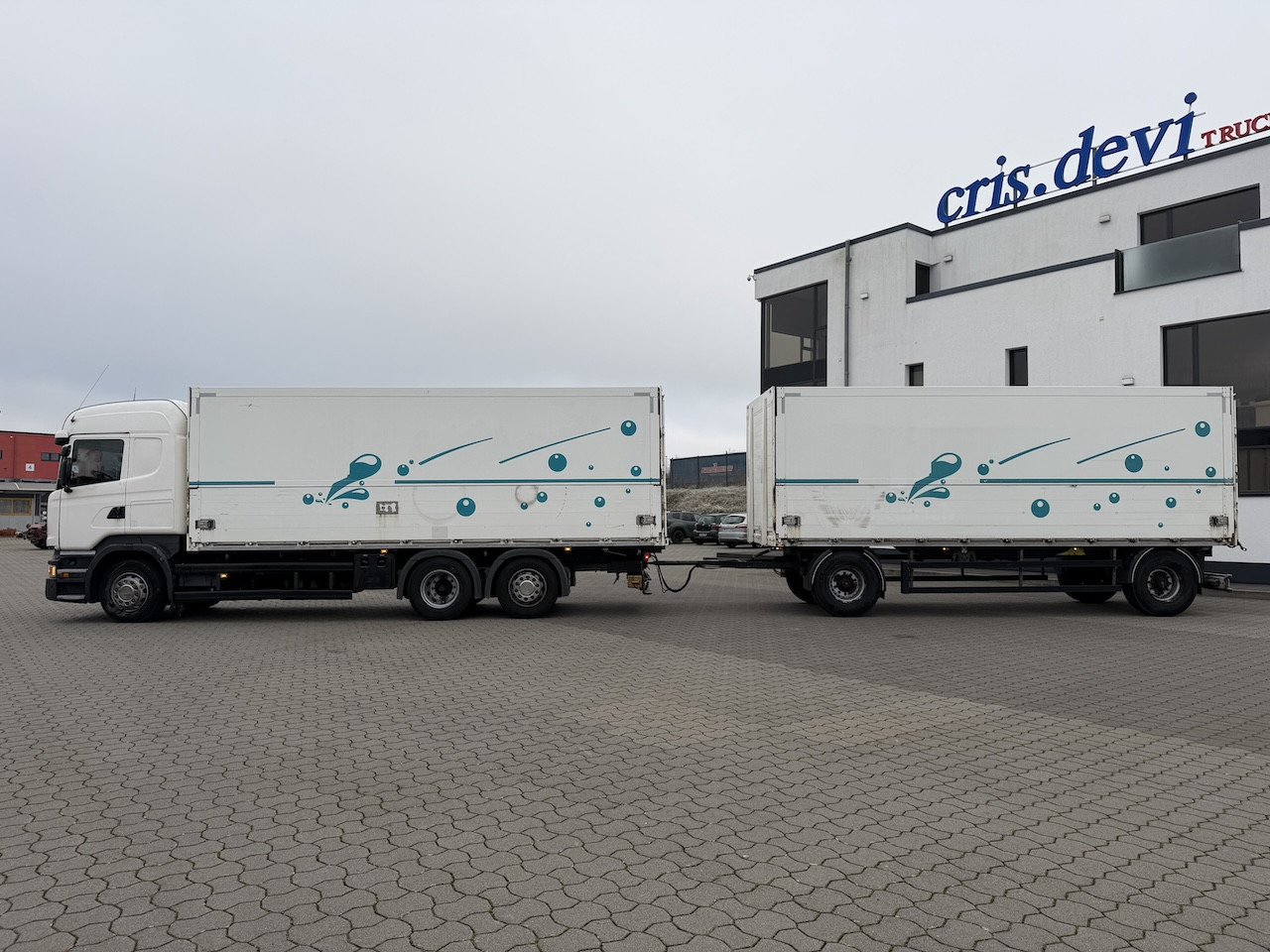 Scania R 450 6x2 Geränkezug + Orten Anhänger - Koffer LKW: das Bild 2 Scania R 450 6x2 Geränkezug + Orten Anhänger - Koffer LKW: das Bild 2