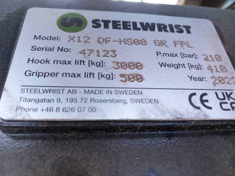 STEELWRIST X12 DF-HS08 GR FPL - Anbauteil für Baumaschine: das Bild 4 STEELWRIST X12 DF-HS08 GR FPL - Anbauteil für Baumaschine: das Bild 4