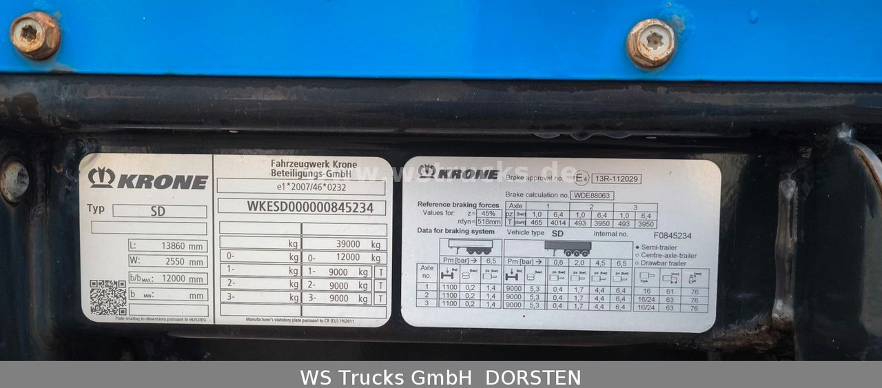 Krone SD 27 Planauflieger mit Edscha | ABS, EBS, XL - Planenauflieger: das Bild 3 Krone SD 27 Planauflieger mit Edscha | ABS, EBS, XL - Planenauflieger: das Bild 3