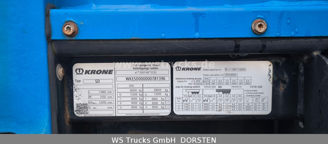 Krone SD 27 Planauflieger mit Edscha | ABS, EBS, XL - Planenauflieger: das Bild 3 Krone SD 27 Planauflieger mit Edscha | ABS, EBS, XL - Planenauflieger: das Bild 3