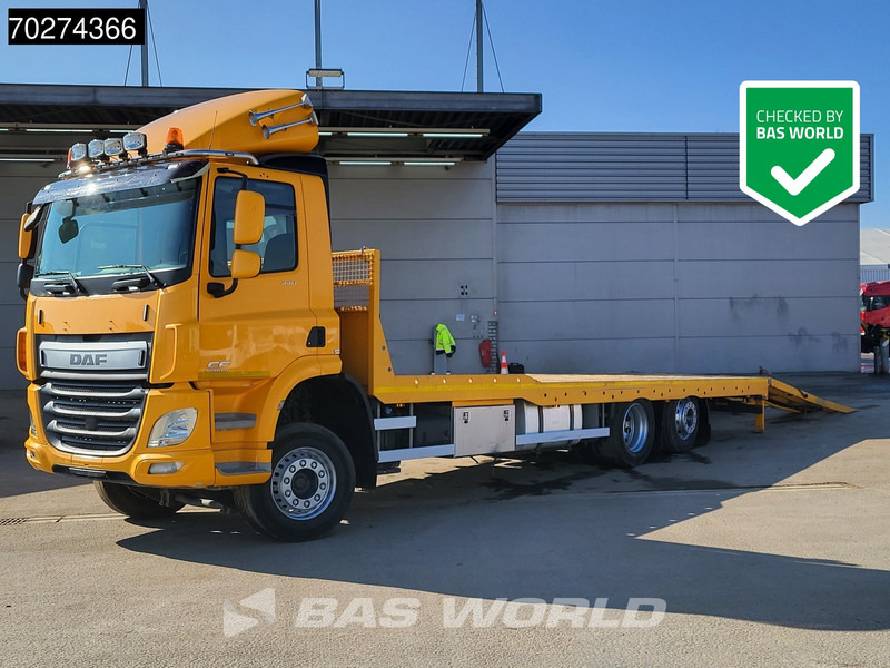 DAF CF 440 6X2 Machine transporter Hydraulic ramps Lift+lenkachse ACC Euro 6 - Autotransporter LKW: das Bild 1 DAF CF 440 6X2 Machine transporter Hydraulic ramps Lift+lenkachse ACC Euro 6 - Autotransporter LKW: das Bild 1