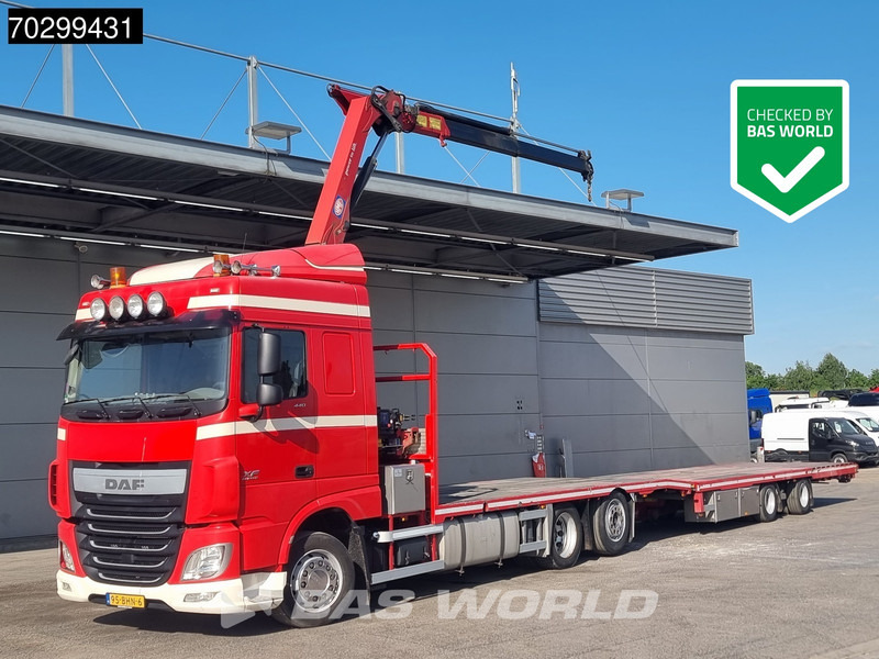 DAF XF 440 6X2 NL-combi Transporter HMF 900-K2 Kran Winch Lift-Lenkachse Euro 6 - Pritsche LKW, Autokran: das Bild 1 DAF XF 440 6X2 NL-combi Transporter HMF 900-K2 Kran Winch Lift-Lenkachse Euro 6 - Pritsche LKW, Autokran: das Bild 1