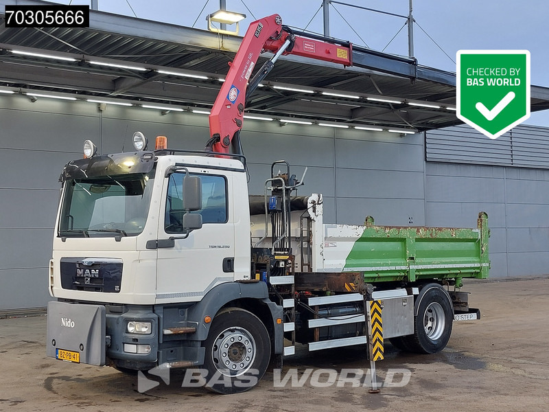 MAN TGM 18.290 4X2 HMF1035-K2 Crane Kran 6m3 3-side tipper Automatic Euro 5 - Kipper, Autokran: das Bild 1 MAN TGM 18.290 4X2 HMF1035-K2 Crane Kran 6m3 3-side tipper Automatic Euro 5 - Kipper, Autokran: das Bild 1