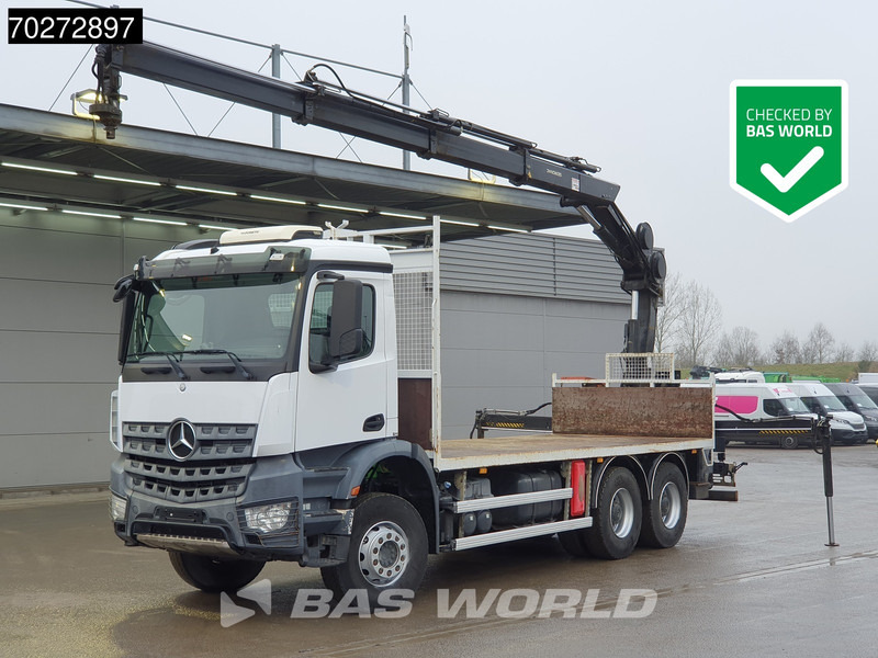 Mercedes-Benz Arocs 2636 6X4 Hiab 144 E-3 Hipro Kran Crane Remote Full Steel Euro 6 - Pritsche LKW, Autokran: das Bild 1 Mercedes-Benz Arocs 2636 6X4 Hiab 144 E-3 Hipro Kran Crane Remote Full Steel Euro 6 - Pritsche LKW, Autokran: das Bild 1