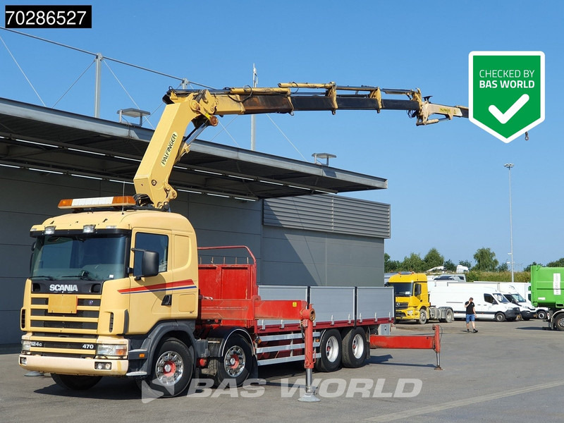 Scania 124G 470 8X4 Palfinger PK45000 C4 Crane Kran Fly-Jib Manual Steering Axle Euro 3 - Pritsche LKW, Autokran: das Bild 1 Scania 124G 470 8X4 Palfinger PK45000 C4 Crane Kran Fly-Jib Manual Steering Axle Euro 3 - Pritsche LKW, Autokran: das Bild 1