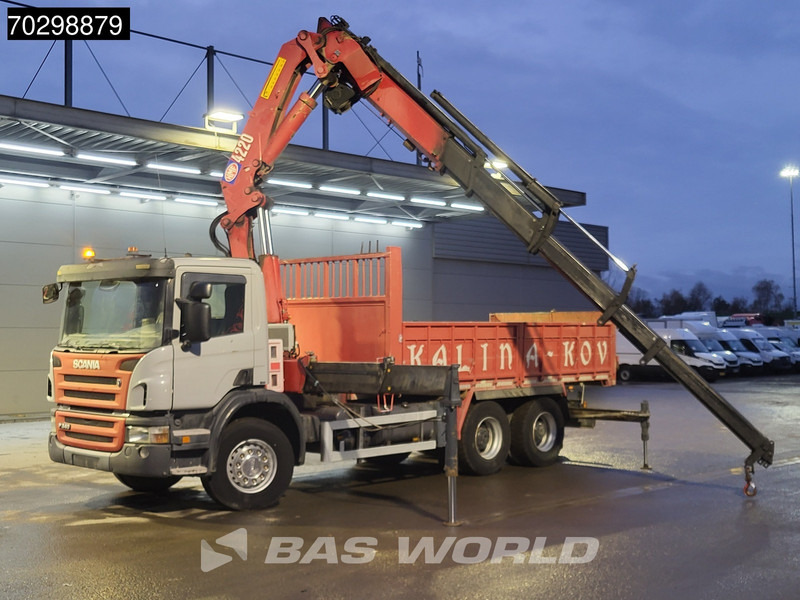 Scania P340 6X4 HMF 4220 K6 Crane Winch Tipper Full Steel Manual Gearbox - Kipper, Autokran: das Bild 3 Scania P340 6X4 HMF 4220 K6 Crane Winch Tipper Full Steel Manual Gearbox - Kipper, Autokran: das Bild 3