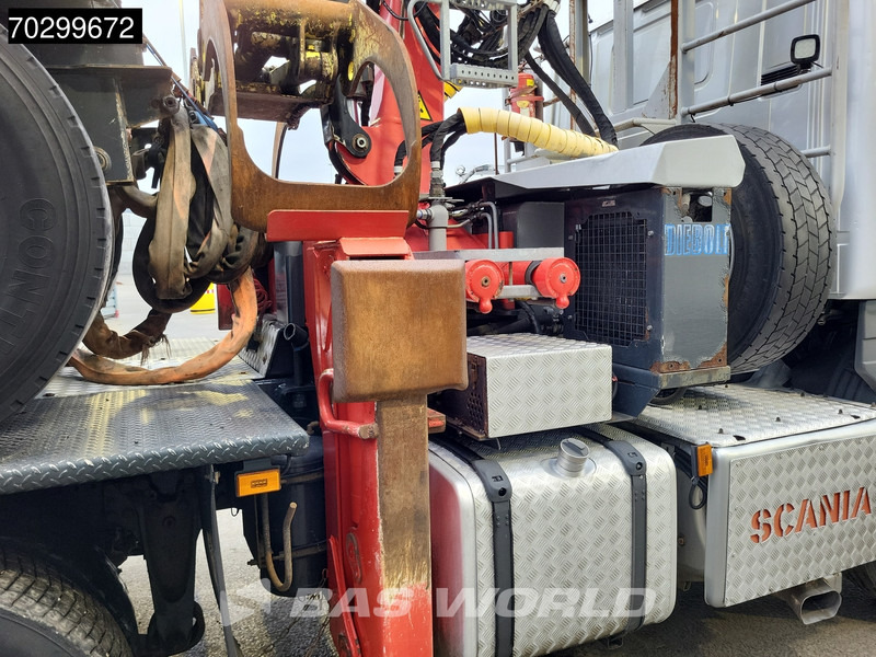 Holztransporter, Autokran Scania R580 R 6X4 NL-Truck Diebolt D28.81 Kran Crane Holztransport + Dolly Retarder Euro 6: das Bild 12