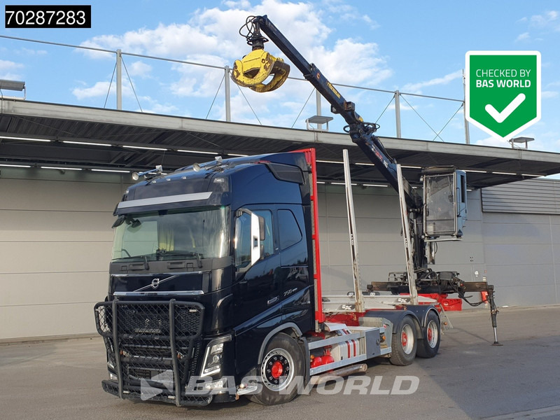 Volvo FH16 750 FH16 6X4 HIAB E96S 79 wood crane Retarder Dynamic-Steering Big-Axle Euro 6 - Holztransporter, Autokran: das Bild 1 Volvo FH16 750 FH16 6X4 HIAB E96S 79 wood crane Retarder Dynamic-Steering Big-Axle Euro 6 - Holztransporter, Autokran: das Bild 1