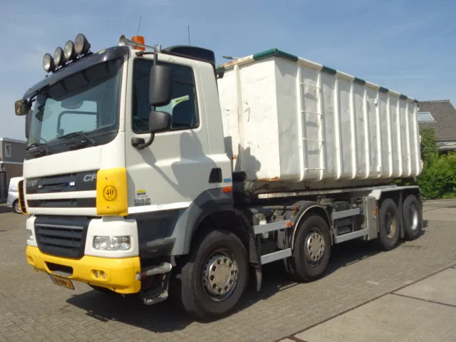 DAF CF 410 8X4 NCH CONTAINER SYSTEEM 32 TON 90 graden silo containers,25 CUB CONTAINER - Seil Abrollkipper: das Bild 1 DAF CF 410 8X4 NCH CONTAINER SYSTEEM 32 TON 90 graden silo containers,25 CUB CONTAINER - Seil Abrollkipper: das Bild 1