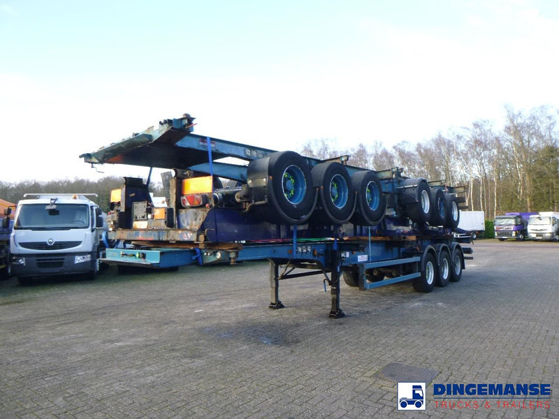 Crane Fruehauf Stack - 3 x container trailer 20-20-30-40 ft - Container/ Wechselfahrgestell Auflieger: das Bild 1 Crane Fruehauf Stack - 3 x container trailer 20-20-30-40 ft - Container/ Wechselfahrgestell Auflieger: das Bild 1