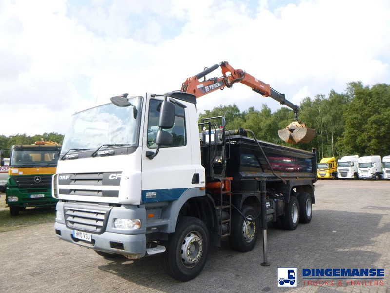 DAF CF 85.360 8X4 RHD tipper + Terex 118.2 VGL-A15 - Autokran: das Bild 1 DAF CF 85.360 8X4 RHD tipper + Terex 118.2 VGL-A15 - Autokran: das Bild 1