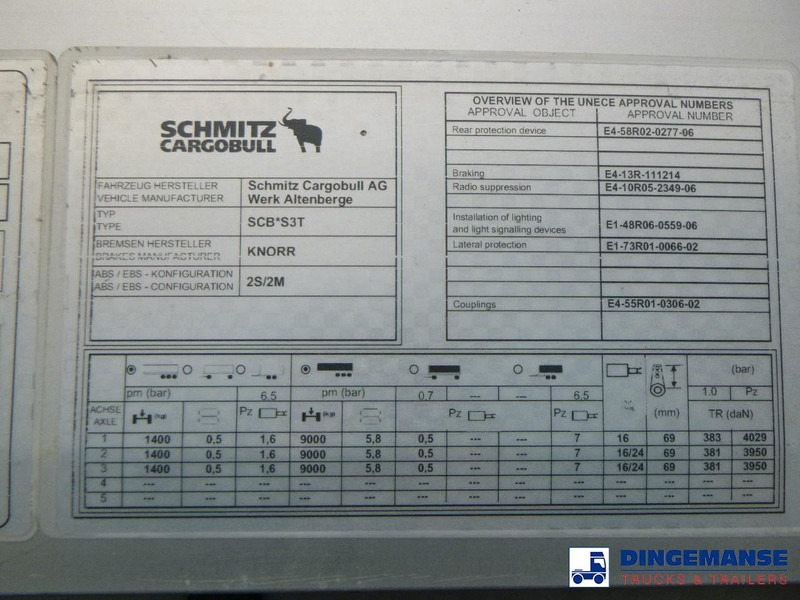 Planenauflieger Schmitz Cargobull Curtain side Mega trailer SCB S3T // 101 m3: das Bild 13 Planenauflieger Schmitz Cargobull Curtain side Mega trailer SCB S3T // 101 m3: das Bild 13
