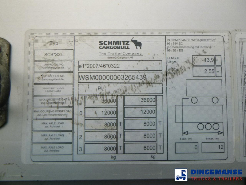 Planenauflieger Schmitz Cargobull Curtain side Mega trailer SCB S3T // 101 m3: das Bild 14 Planenauflieger Schmitz Cargobull Curtain side Mega trailer SCB S3T // 101 m3: das Bild 14