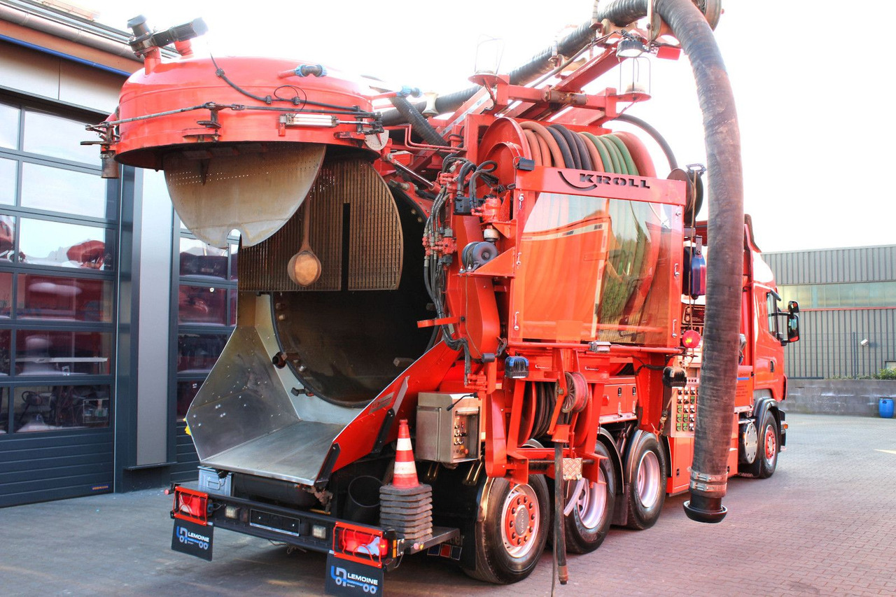 Saug-/ Spülfahrzeug Scania R560 V8 8x4 Kroll 20m³ WRG 2x HD-Pumpe 620 Liter: das Bild 9