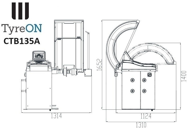 CTB135A wheel balancer - 5 ALU and 2 Steel programs - Auto input Distance + Diameter + Width - 230V - Werkstattgerät: das Bild 2 CTB135A wheel balancer - 5 ALU and 2 Steel programs - Auto input Distance + Diameter + Width - 230V - Werkstattgerät: das Bild 2