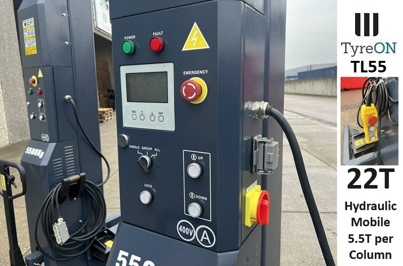 TL55-4 22T mobile truck lifts - wired - 400V - performance 3,0 kW per column - large display - liftig time <= 75 s - Werkstattgerät: das Bild 2 TL55-4 22T mobile truck lifts - wired - 400V - performance 3,0 kW per column - large display - liftig time <= 75 s - Werkstattgerät: das Bild 2