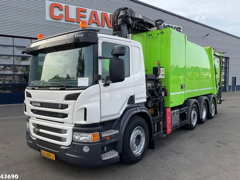 Scania P 360 Faun 18m³ + Hiab crane + Underground Container Washing Installation - Müllwagen: das Bild 2 Scania P 360 Faun 18m³ + Hiab crane + Underground Container Washing Installation - Müllwagen: das Bild 2