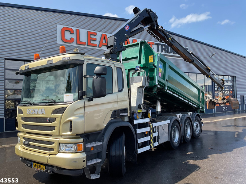 Scania P 410 8x4 Euro 6 HMF 18 Tonmeter laadkraan - Kipper, Autokran: das Bild 1 Scania P 410 8x4 Euro 6 HMF 18 Tonmeter laadkraan - Kipper, Autokran: das Bild 1