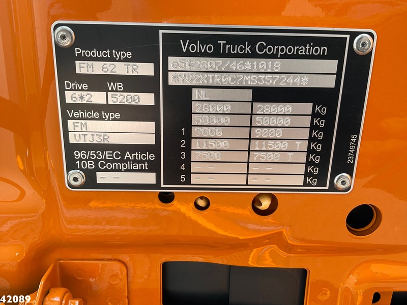 Abrollkipper, Autokran Volvo FM 430 HMF 23 ton/meter laadkraan: das Bild 16