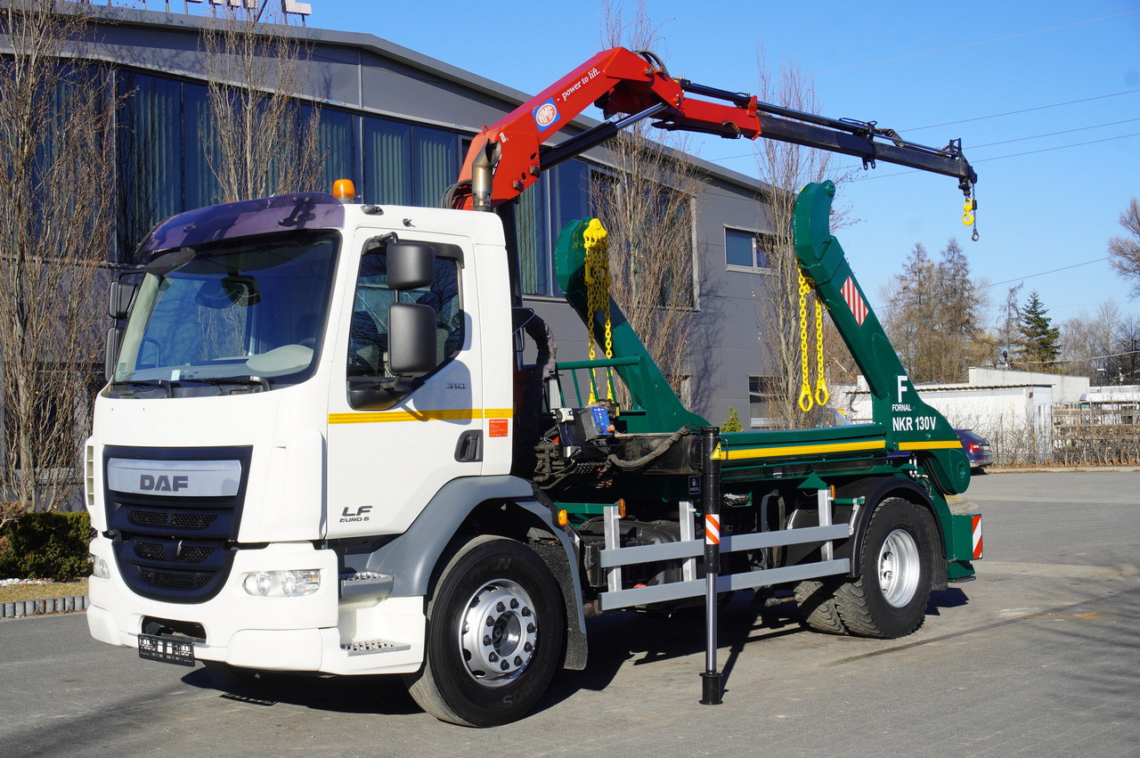 DAF LF 18.310 E6 / Skip loader Fornal NKR 130V / HDS HMF 735 K2 / Manual gearbox - Abrollkipper, Autokran: das Bild 2 DAF LF 18.310 E6 / Skip loader Fornal NKR 130V / HDS HMF 735 K2 / Manual gearbox - Abrollkipper, Autokran: das Bild 2