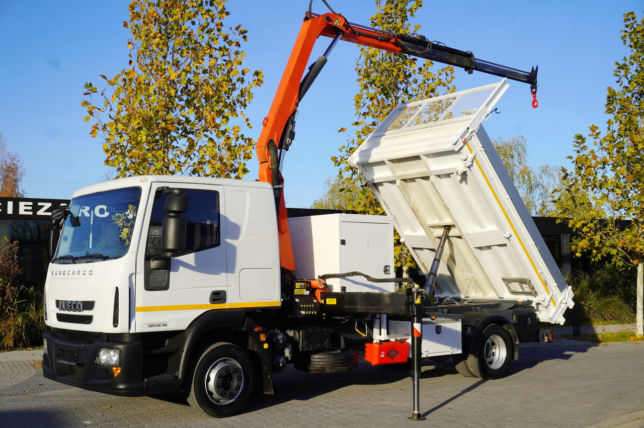 IVECO Eurocargo 120E18 Crane Palfinger / 3-way tipper / sleeper cab - Autokran: das Bild 1 IVECO Eurocargo 120E18 Crane Palfinger / 3-way tipper / sleeper cab - Autokran: das Bild 1