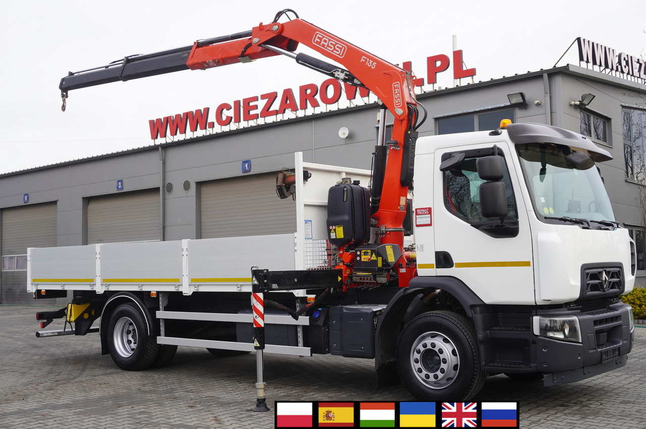 RENAULT C280 DTI 8 / FASSI crane 5.6 T / range 8 m / Flatbed 15 EPAL - Pritsche LKW, Autokran: das Bild 1 RENAULT C280 DTI 8 / FASSI crane 5.6 T / range 8 m / Flatbed 15 EPAL - Pritsche LKW, Autokran: das Bild 1