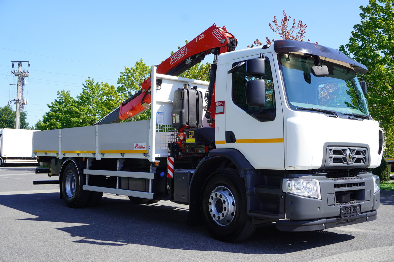 Pritsche LKW, Autokran RENAULT C280 DTI 8 / FASSI crane 5.6 T / range 8 m / Flatbed 15 EPAL: das Bild 7