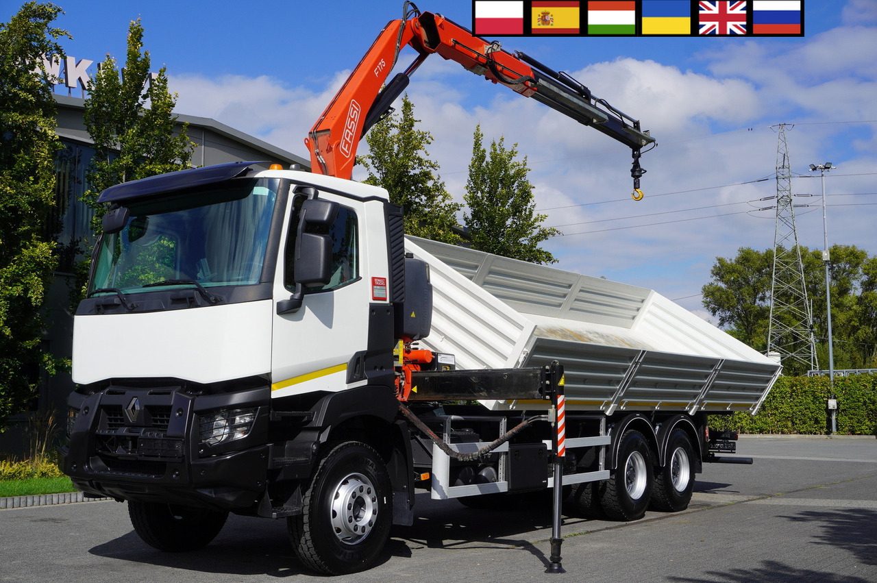 RENAULT K380 6×4 / FASSI F175 crane 7.85 t / 120 thousand km! / 2-sided tipper - Kipper, Autokran: das Bild 1 RENAULT K380 6×4 / FASSI F175 crane 7.85 t / 120 thousand km! / 2-sided tipper - Kipper, Autokran: das Bild 1