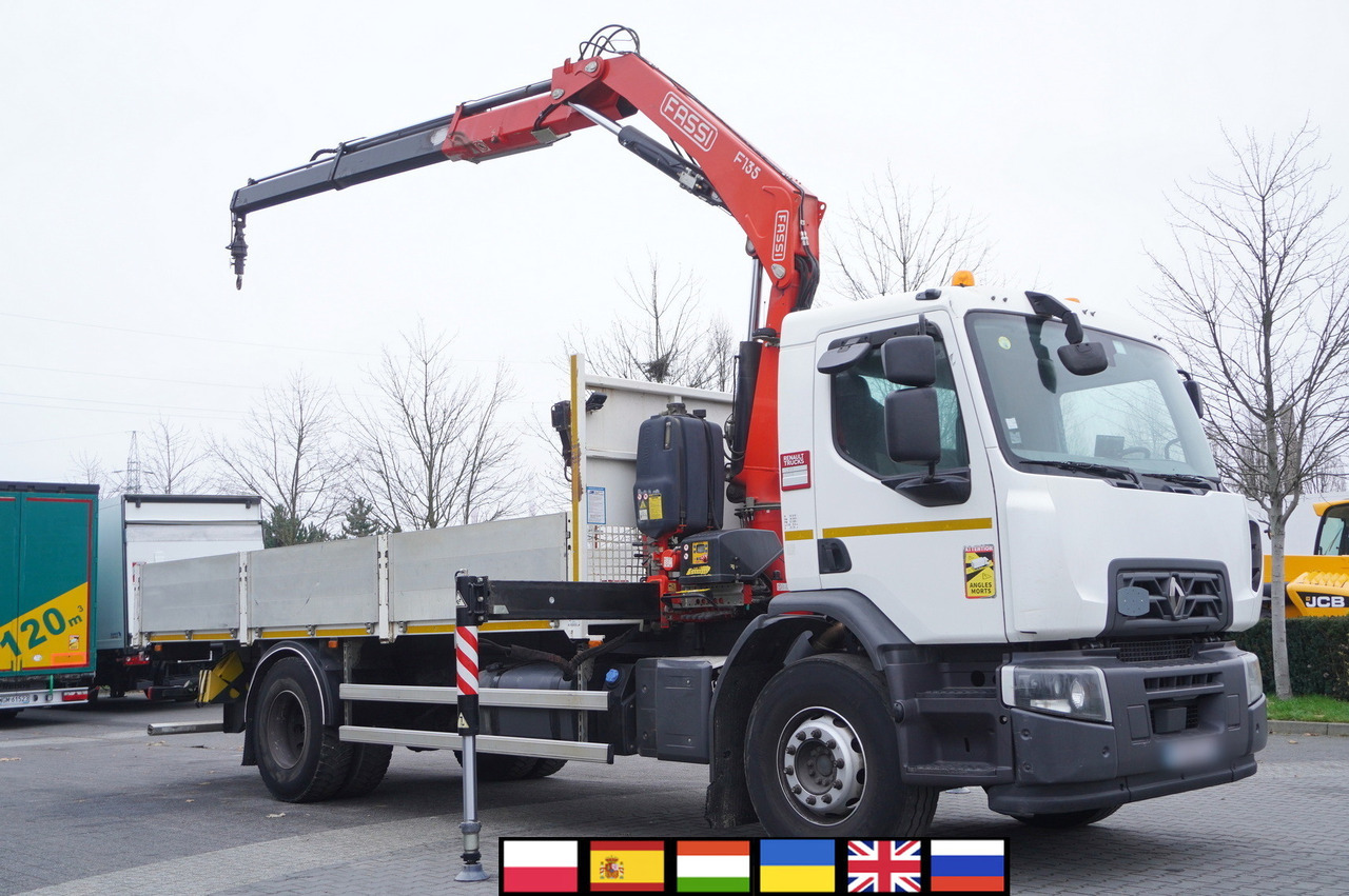 RENAULT RENAULT C280 DTI 8 / FASSI crane 5.6 T / 560 MTH / range 8 m / Flatbed 15 EPAL - Autokran: das Bild 1 RENAULT RENAULT C280 DTI 8 / FASSI crane 5.6 T / 560 MTH / range 8 m / Flatbed 15 EPAL - Autokran: das Bild 1