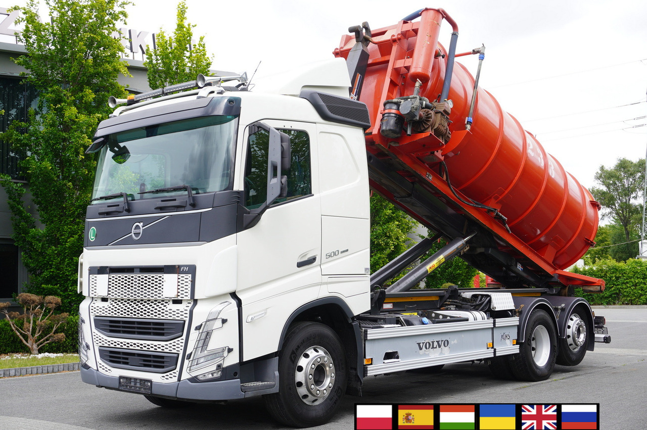 VOLVO Volvo FH 500 / Septic barrel 13000 l / Hook lift 21 t / 2022 / 3rd axle steered / 2 units - Abrollkipper: das Bild 1 VOLVO Volvo FH 500 / Septic barrel 13000 l / Hook lift 21 t / 2022 / 3rd axle steered / 2 units - Abrollkipper: das Bild 1