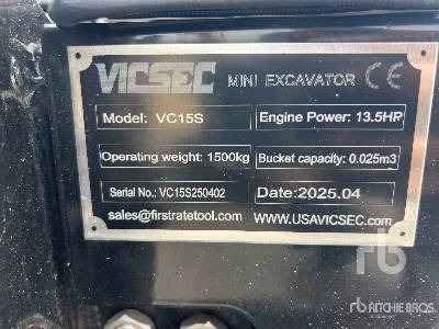 VICSEC VC15S Mini Pelle (Non Utilise) (Unused) - Minibagger: das Bild 5 VICSEC VC15S Mini Pelle (Non Utilise) (Unused) - Minibagger: das Bild 5