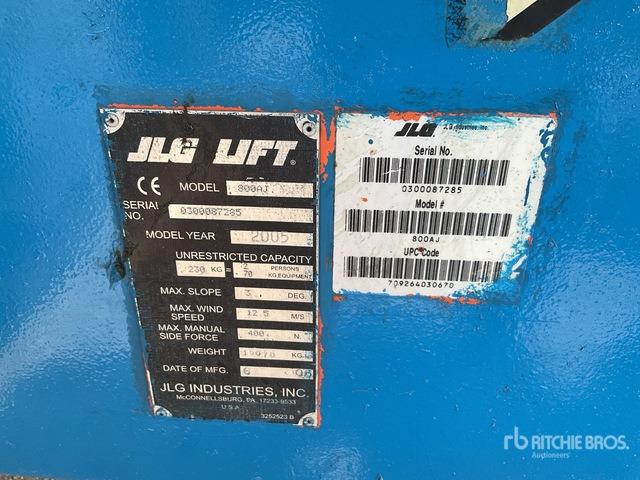 2005 JLG 800AJ 4WD Diesel Articulating Boom Lift - Gelenkarmbühne: das Bild 2 2005 JLG 800AJ 4WD Diesel Articulating Boom Lift - Gelenkarmbühne: das Bild 2