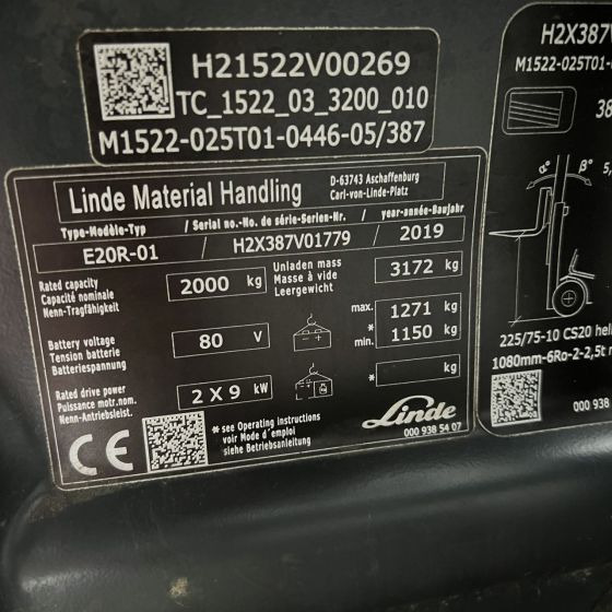 Elektrostapler Linde E20R (387) Roadster: das Bild 8