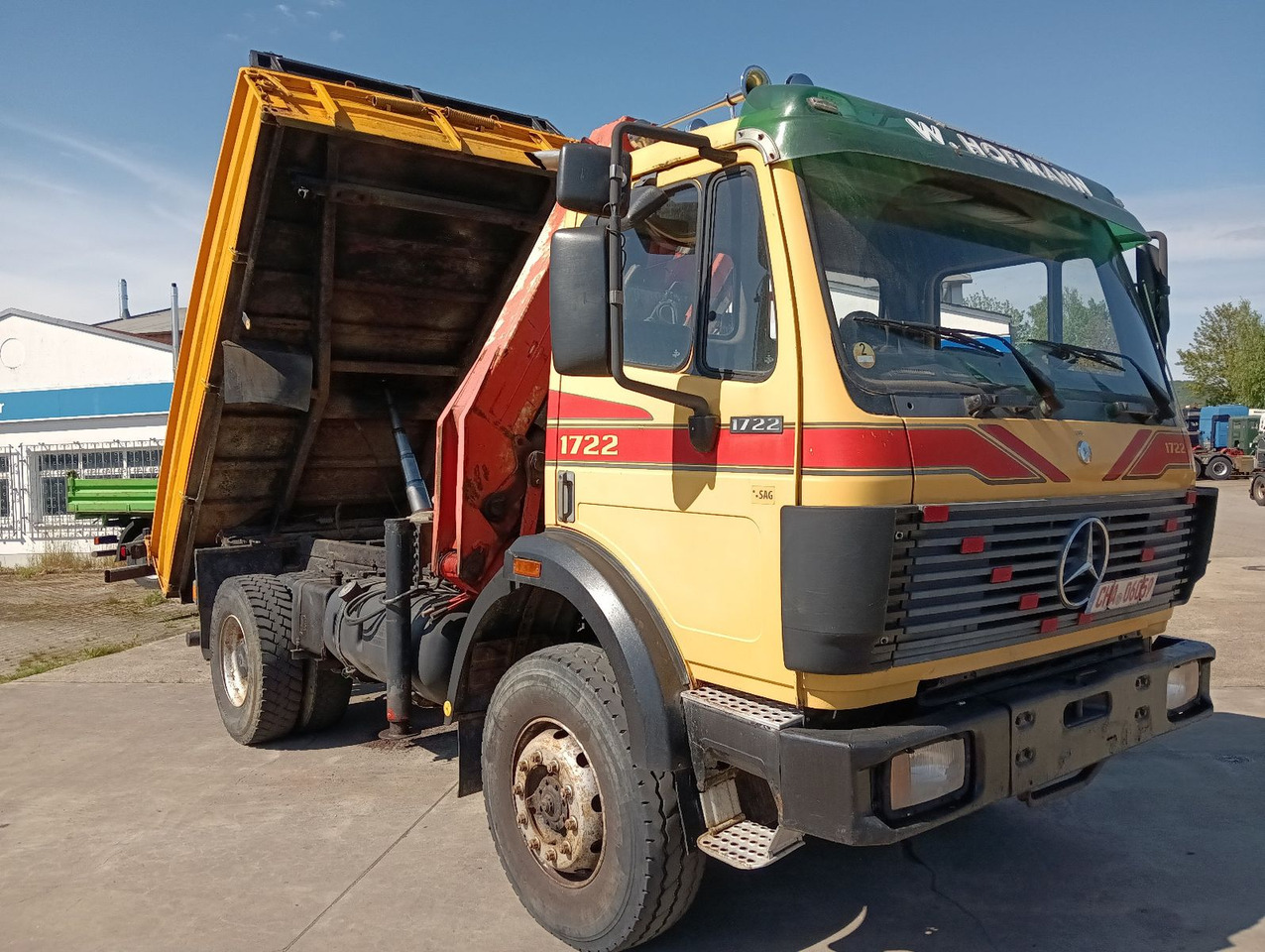 Mercedes-Benz SK 1722 AK 4x4 Blatt Schalter PalfingerPK10500A4 - Kipper, Autokran: das Bild 1 Mercedes-Benz SK 1722 AK 4x4 Blatt Schalter PalfingerPK10500A4 - Kipper, Autokran: das Bild 1