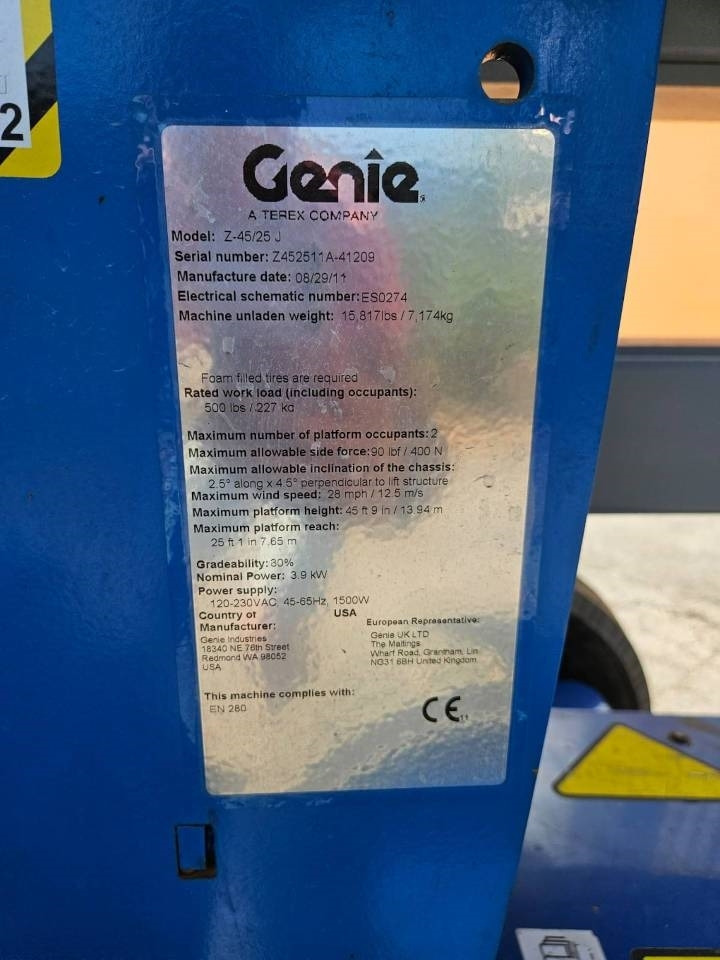 Genie Z 45/25 J DC - Gelenkarmbühne: das Bild 5 Genie Z 45/25 J DC - Gelenkarmbühne: das Bild 5