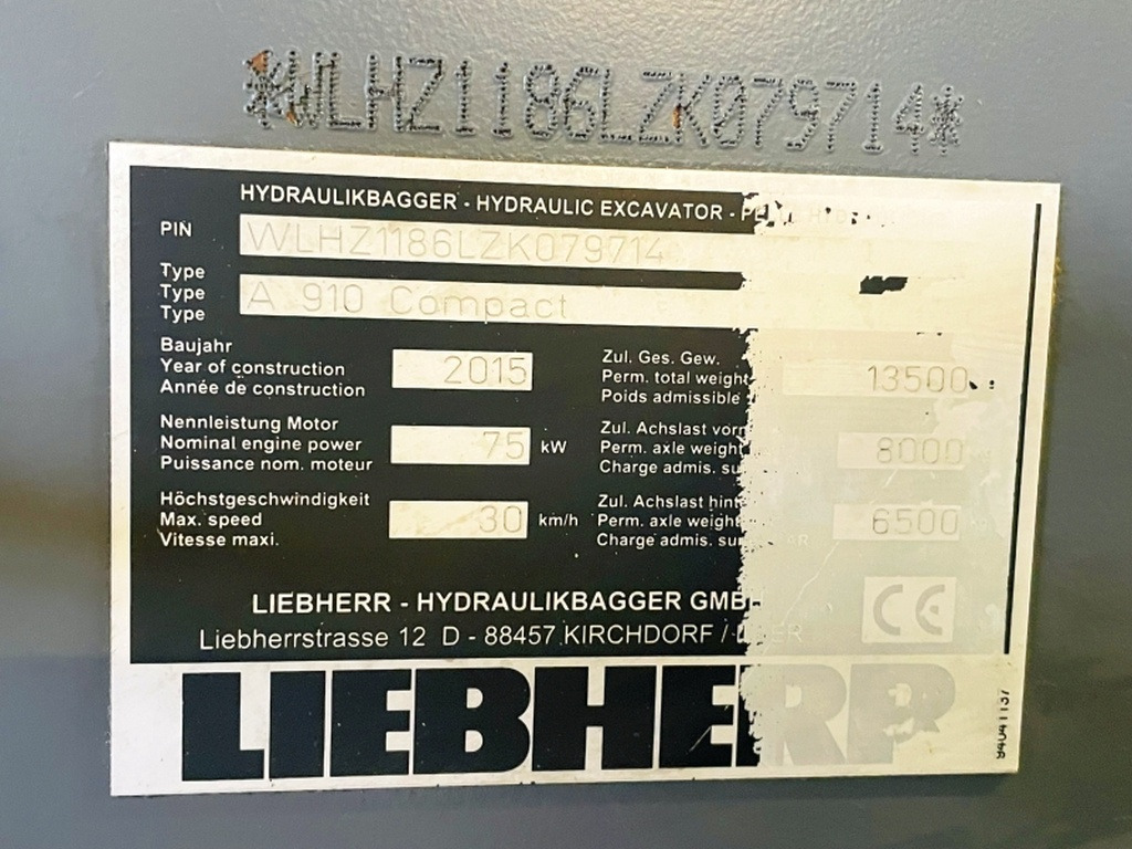 Liebherr A910 Compact (4025) - Mobilbagger: das Bild 3 Liebherr A910 Compact (4025) - Mobilbagger: das Bild 3