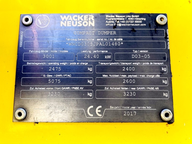 Neuson 3001 (3861) - Mini-Kipper: das Bild 3 Neuson 3001 (3861) - Mini-Kipper: das Bild 3