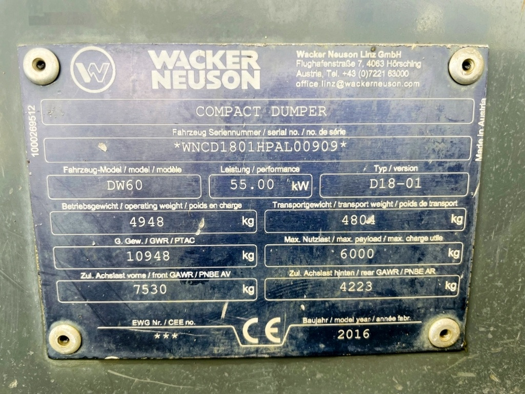 Neuson DW60 (3912) - Mini-Kipper: das Bild 3 Neuson DW60 (3912) - Mini-Kipper: das Bild 3