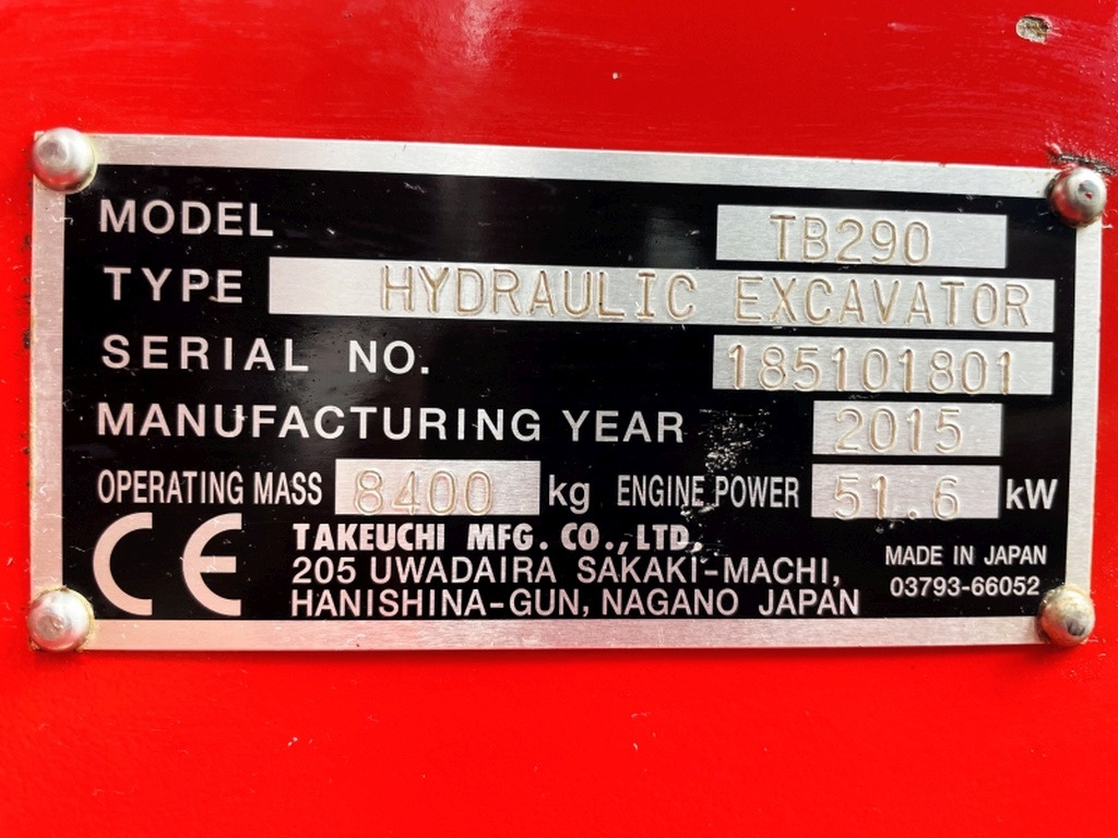 Takeuchi TB290 (3925) - Minibagger: das Bild 4 Takeuchi TB290 (3925) - Minibagger: das Bild 4