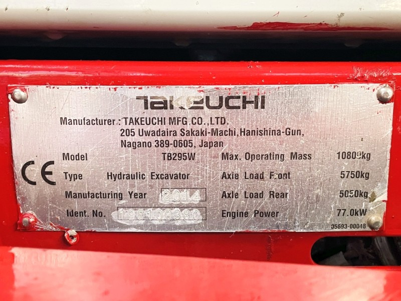 Takeuchi TB295W (3724) - Mobilbagger: das Bild 4 Takeuchi TB295W (3724) - Mobilbagger: das Bild 4