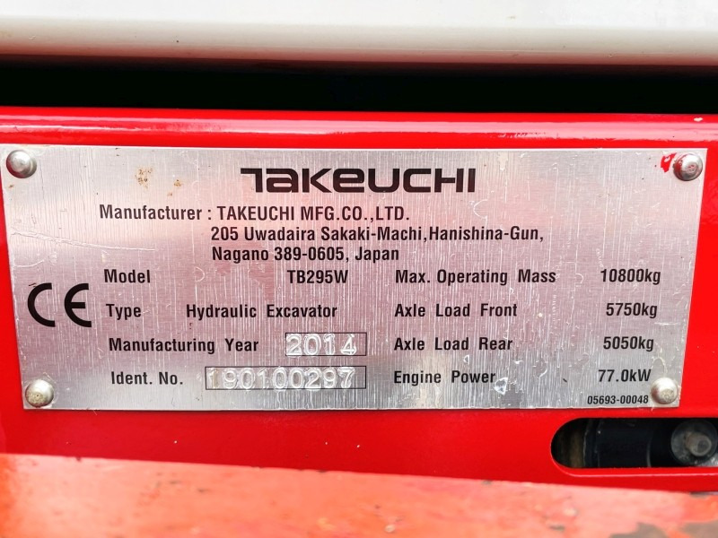 Takeuchi TB295W (3750) - Mobilbagger: das Bild 4 Takeuchi TB295W (3750) - Mobilbagger: das Bild 4