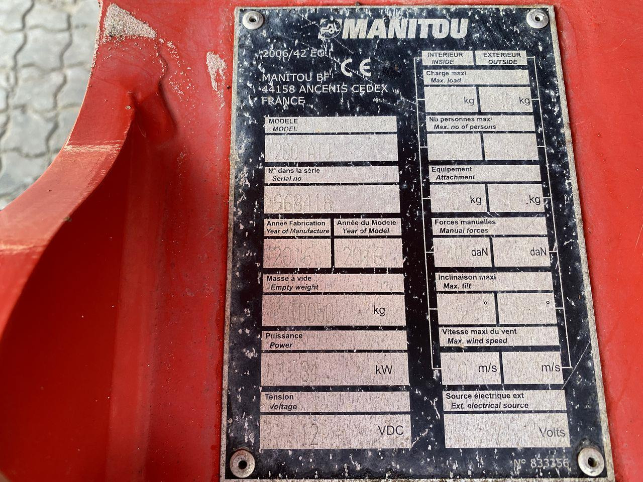 Gelenkarmbühne Manitou 200ATJ RC: das Bild 10 Gelenkarmbühne Manitou 200ATJ RC: das Bild 10