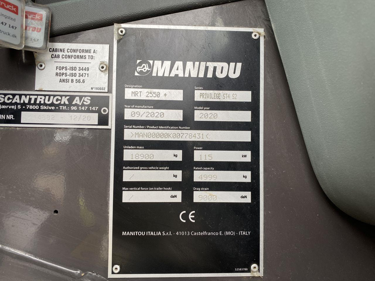 Teleskoplader Manitou MRT2550P+ ST4: das Bild 10