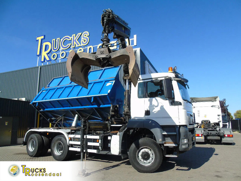 MAN TGX + 6x6 + HIAB 166 E3 HIPRO + 3SIDE TIPPER - Kipper, Autokran: das Bild 1 MAN TGX + 6x6 + HIAB 166 E3 HIPRO + 3SIDE TIPPER - Kipper, Autokran: das Bild 1