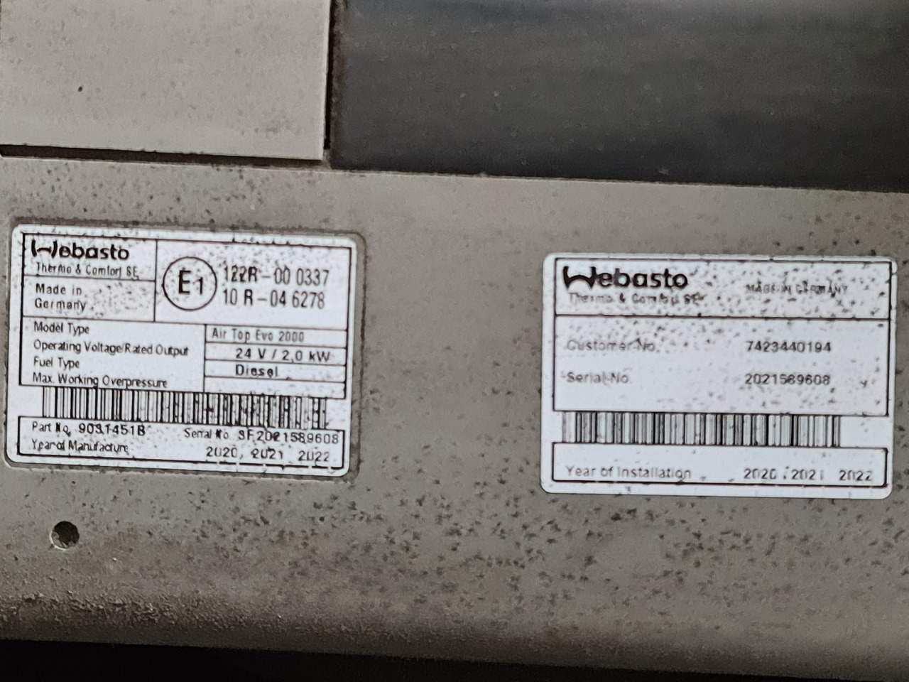 RENAULT RANGE T / WEBASTO AIR TOP EVO 2000 - Heizung/ Lüftung: das Bild 3 RENAULT RANGE T / WEBASTO AIR TOP EVO 2000 - Heizung/ Lüftung: das Bild 3