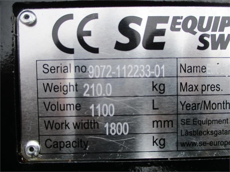 Schaufel für Baumaschine SE uni skovl 1,8 m: das Bild 6 Schaufel für Baumaschine SE uni skovl 1,8 m: das Bild 6